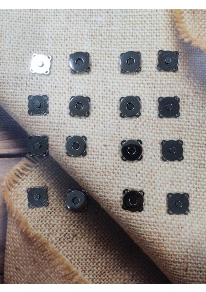 Metal Dikmeli Çanta Mıknatısı Çıtçıt 2cm (8 Adet) modelleri