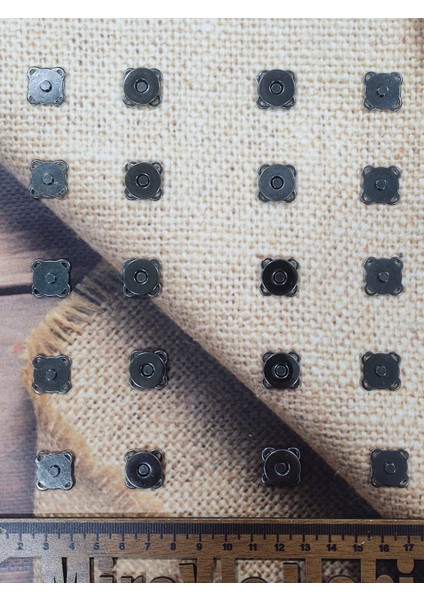 Metal Dikmeli Çanta Mıknatısı Çıtçıt 1.5cm (10 Adet)