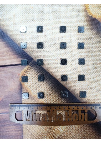 Metal Dikmeli Çanta Mıknatısı Çıtçıt 1.5cm (10 Adet) modelleri