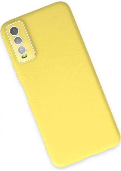 Ieg Vivo Y11S Kılıf Lansman Glass Kapak - Sarı modelleri