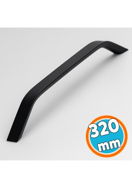 Metal Kulp Çekmece Dolap Kolu Mobilya Mutfak Dolabı Kapak Kulpları Kulpu 320 mm Siyah