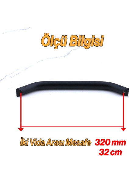 Metal Kulp Çekmece Dolap Kolu Mobilya Mutfak Dolabı Kapak Kulpları Kulpu 320 mm Siyah fırsatları