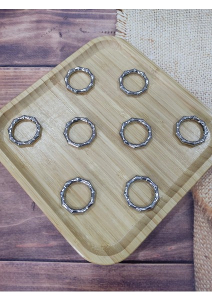 Çanta Aksesuar 3 cm Köşeli Yaylı Halka (8 Adet)