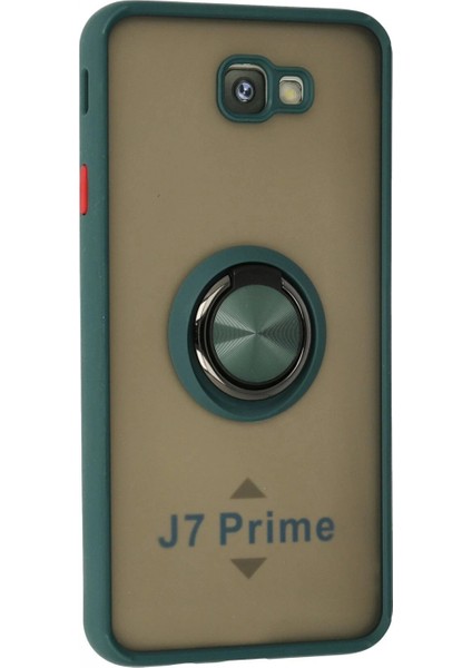 Ieg Samsung Galaxy J7 Prime Kılıf Montreal Yüzüklü Silikon Kapak - Yeşil fiyatları