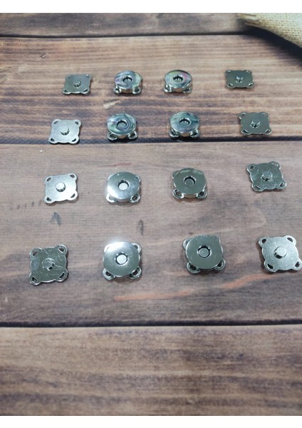 Metal Dikmeli Çanta Mıknatısı Çıtçıt 2cm (8 Adet)