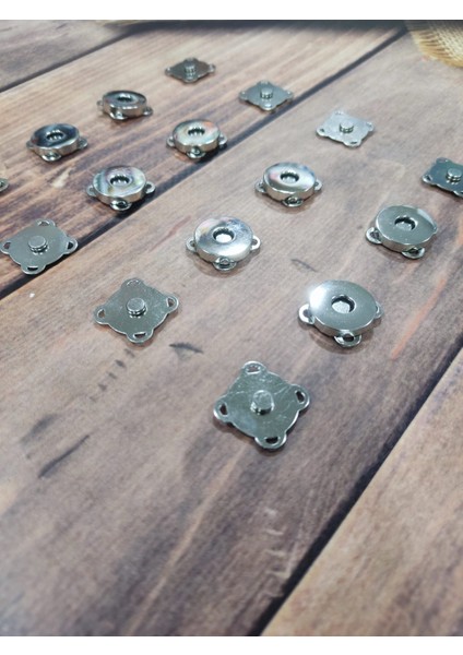 Metal Dikmeli Çanta Mıknatısı Çıtçıt 2cm (8 Adet) fiyatları