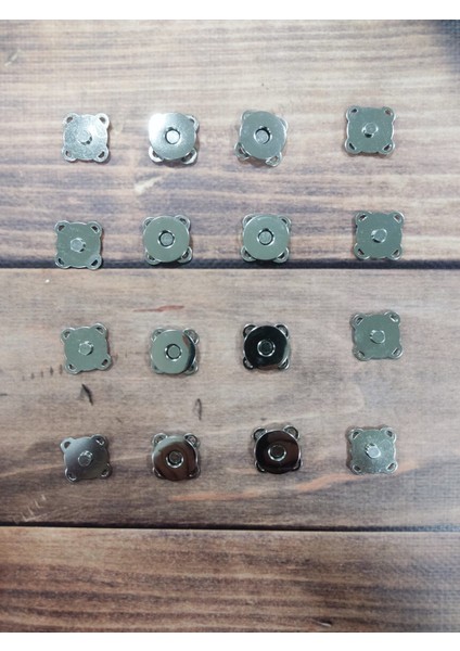 Metal Dikmeli Çanta Mıknatısı Çıtçıt 2cm (8 Adet) modelleri