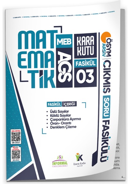 2026 MEB AGS Matematik Kara Kutu 3.Fasikül ÖSYM Çıkmış Soru ÜSLÜ-KÖKLÜ SAYILAR-DENKLEM ÇÖZME Modüler
