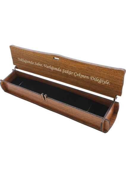 Özel Mesaj Yazılı Kahverengi Ahşap Elegance Hediye Tesbih Kutusu - M4 indirimleri