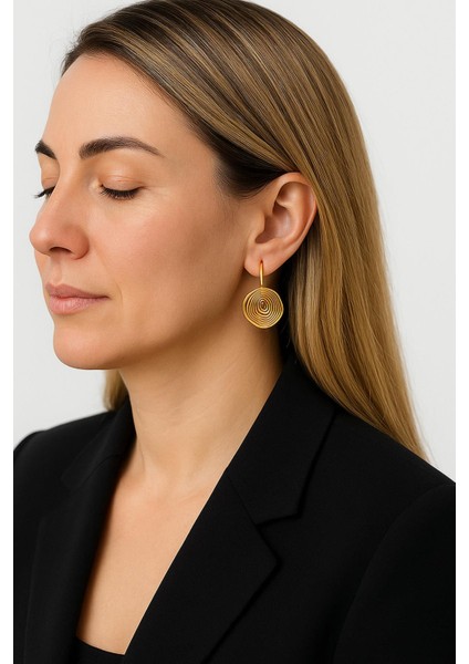 Altın Kaplama Vintage Küpe