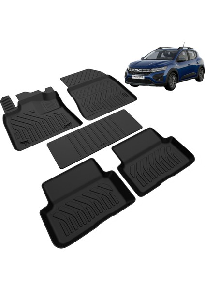 Sandero Stepway 4d Havuzlu Paspas 2021 2022 2023 2024 Kokusuz Yumuşak