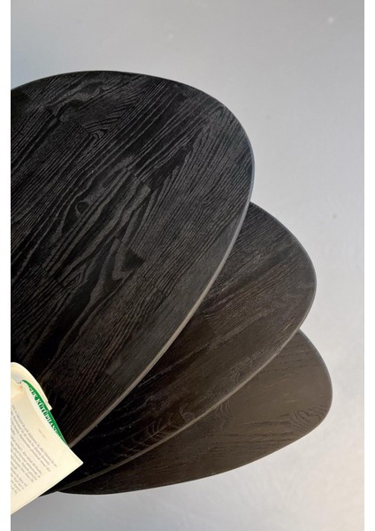 Doğal Ahşap 3'lü Zigon Sehpa Seti Şık Modern ve Işlevsel