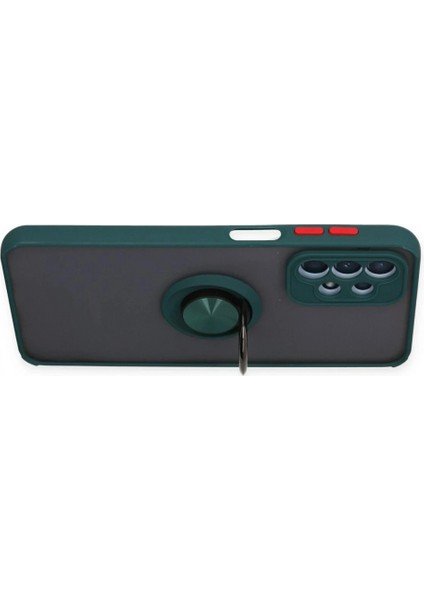 Ieg Samsung Galaxy A23 4g Kılıf Montreal Yüzüklü Silikon Kapak - Yeşil modelleri