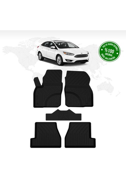 Focus 3 Sedan 4d Havuzlu Paspas 2015-2018 Model Arası Uyumlu