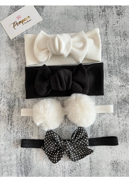 Kız Bebek 4lü Karışık Bandana Set
