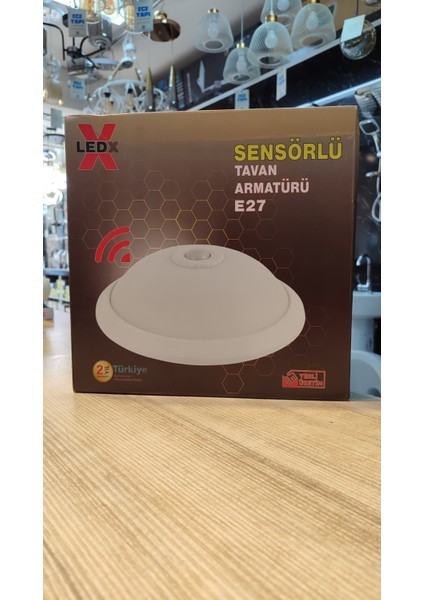 360 Hareket Sensörlü Tavan Armatürü 2 Duylu Apartman Içi Merdiven Önü Uygun