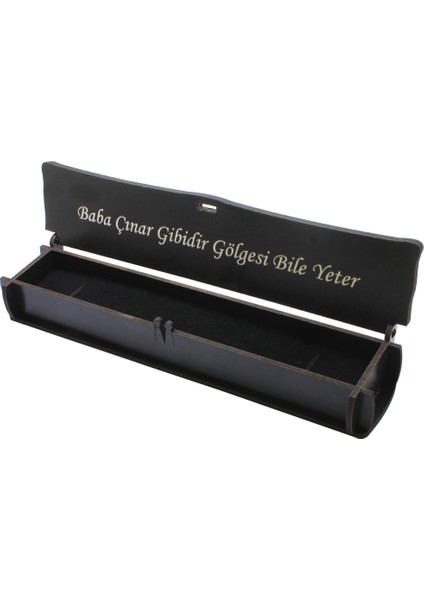 Özel Mesaj Yazılı Siyah Ahşap Elegance Hediye Tesbih Kutusu - M2 indirimleri