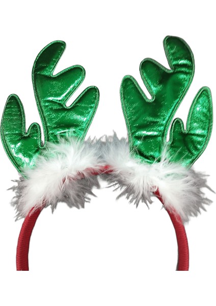 Noel Yılbaşı Konsepti Peluş Gold Geyik Figürlü Taç fırsatları