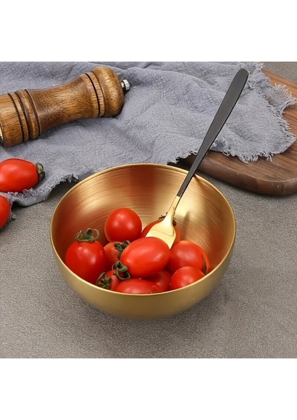 4'lü Gold Kase Paslanmaz Çelik Gold Kase Altın Kase Gold Çorba ve Salata Kasesi Altın Meyve Kasesi fırsatları