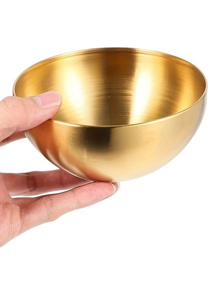 4'lü Gold Kase Paslanmaz Çelik Gold Kase Altın Kase Gold Çorba ve Salata Kasesi Altın Meyve Kasesi
