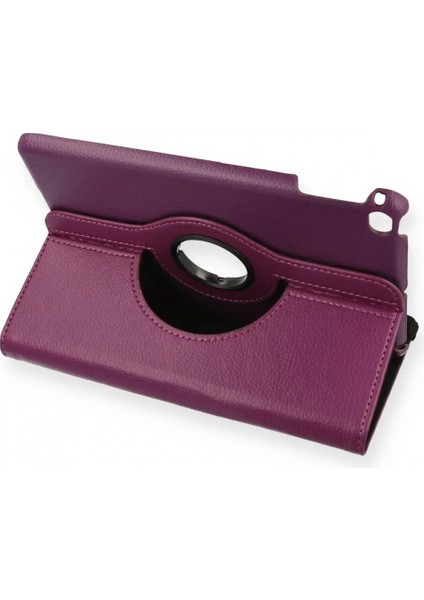 Ieg iPad Mini 4 Kılıf 360 Tablet Deri Kılıf - Mürdüm