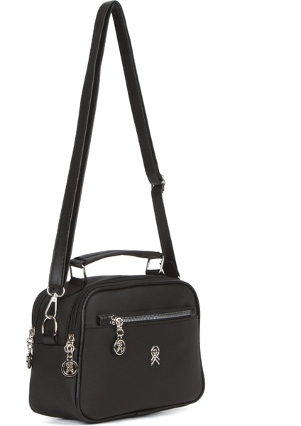 Kadın Uzun Askılı Çapraz Omuz Çantası NEWPOLO358 - Siyah