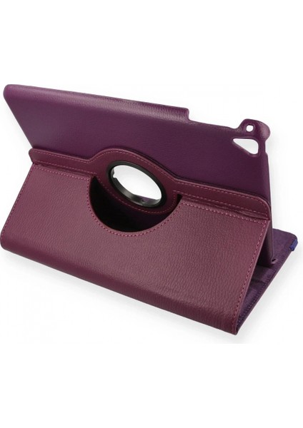 Ieg iPad 9.7 (2018) Kılıf 360 Tablet Deri Kılıf - Mürdüm