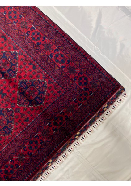 El Dokuma Afgan Yün Halı Kök Boya