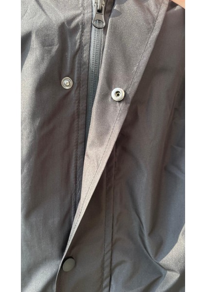 Siyah Motorcu Yağmurluğu Motosiklet Yağmurluğu Kayak Yürüyüş Su-Rüzgar Geçirmez Yağmurluk