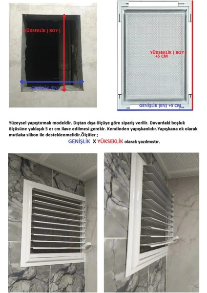 Havalandırma Menfezi Banyo Wc Tuvalet Menfez Plastik Panjur Beyaz 30X30 cm fırsatları