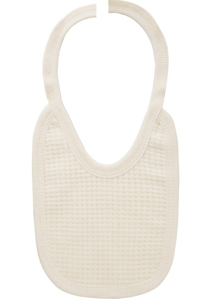 Yeni Doğan Petek Dokulu 7'li Battaniyeli Zıbın Takımı %100 Pamuklu Hastane Çıkışı- Krem