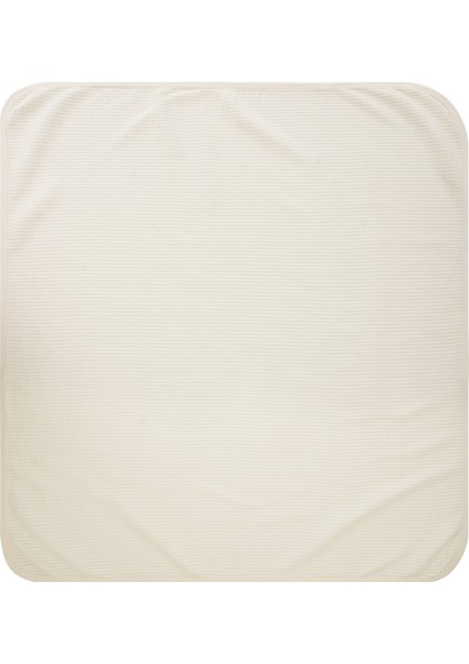 Yeni Doğan Petek Dokulu 7'li Battaniyeli Zıbın Takımı %100 Pamuklu Hastane Çıkışı- Krem