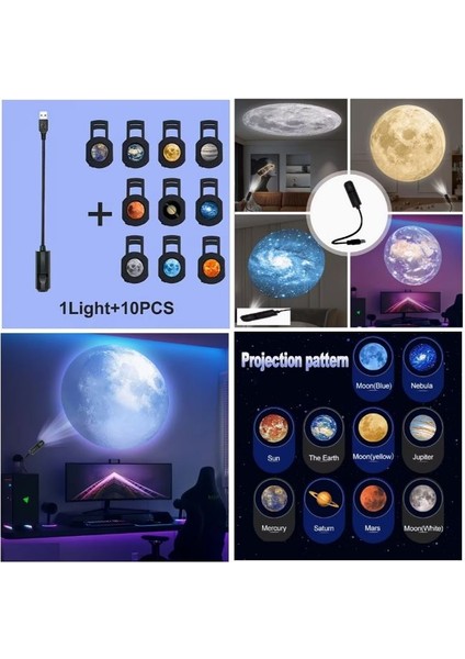 LED Gezegen Projektör Uzay Tema Oda Dekoru fiyatları