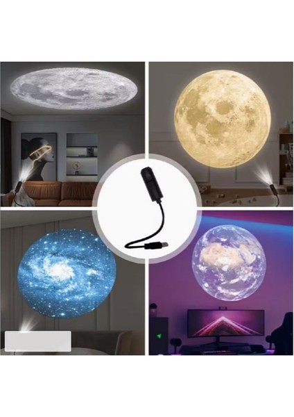 LED Gezegen Projektör Uzay Tema Oda Dekoru modelleri