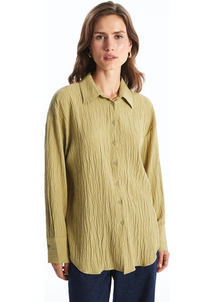 Yeni Sezon Dokulu Kadın Gömlek