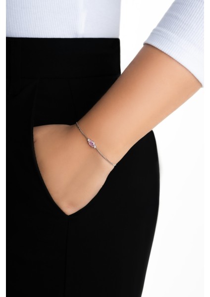 Aira 18 Ayar Beyaz Altın Kaplama 19 cm Gümüş Su Yolu Bileklik fırsatları