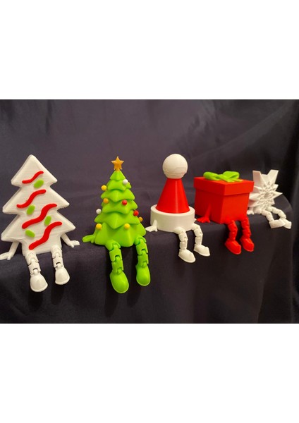 Yılbaşı Temalı Dekor Figürleri 5’li Set – Ağaç, Şapka, Hediye Kutusu ve Yıldız Yeni Yıl fiyatları