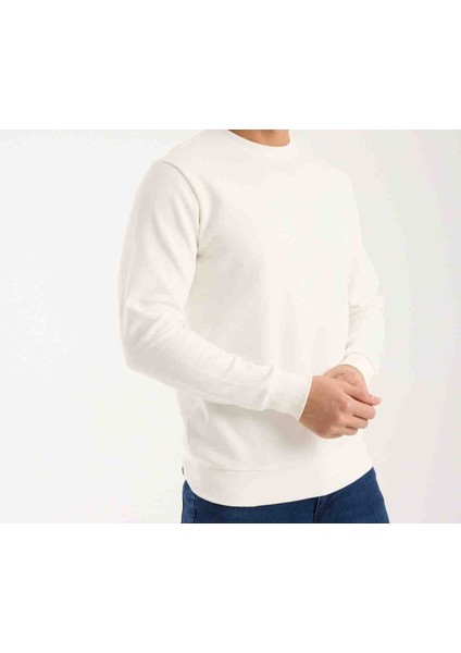 Regular Fit Beyaz Paris Arma Bisiklet Yaka Uzun Kol fiyatları