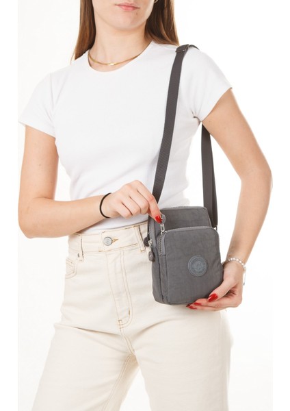 Kadın Telefon Bölmeli Çapraz El ve Omuz Çantası – Gri – NEWPOLO362 fiyatları