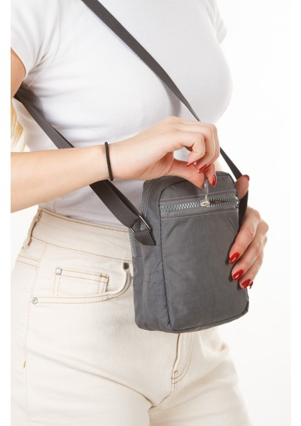 Kadın Telefon Bölmeli Çapraz El ve Omuz Çantası – Gri – NEWPOLO362 modelleri