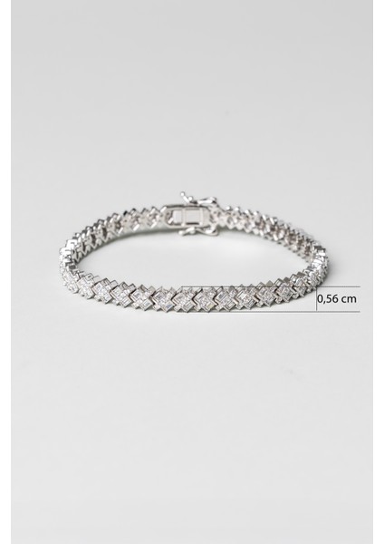 Elegant 18 Ayar Beyaz Altın Kaplama Gümüş Su Yolu Bileklik modelleri