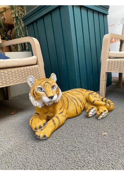 Dekoratif Kaplan Biblo Bahçe Dekoru Ev Ofis Heykel