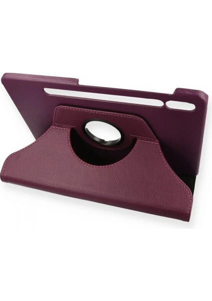 Ieg Samsung Galaxy T860 Tab S6 10.5 Kılıf 360 Tablet Deri Kılıf - Mürdüm