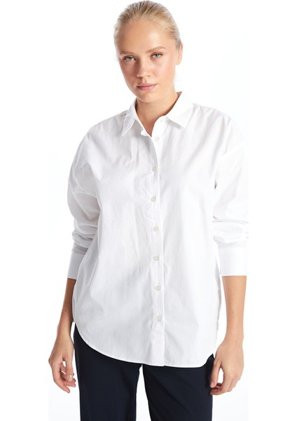 Yeni Sezon Düz Uzun Kollu Kadın Gömlek