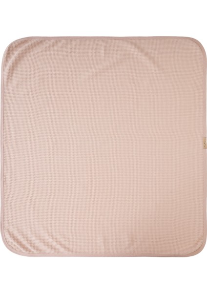 Yeni Doğan Petek Dokulu 7'li Battaniyeli Zıbın Takımı %100 Pamuklu Hastane Çıkışı- Pudra