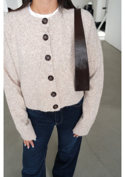 Bisiklet Yaka Yanları Yırtmaçlı Hırka modelleri