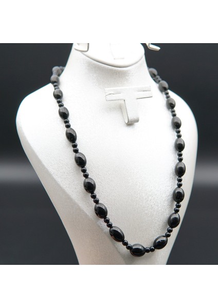 Oltu Taşı ve Akik Taşı Kadın Kolye SK000138