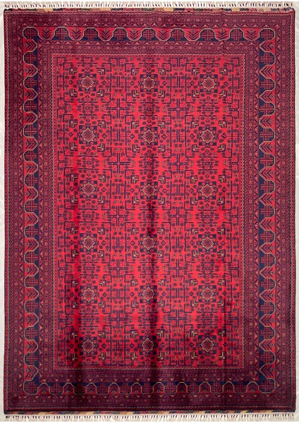 El Dokuma Afgan Halı Yün Kök Boya