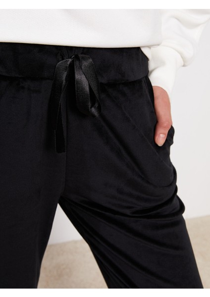 Yeni Sezon Kadın Beli Lastikli Düz Pijama Altı modelleri