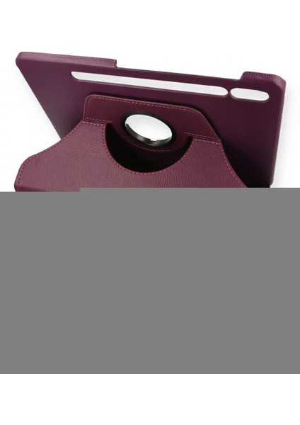 Ieg Samsung Galaxy T870 Tab S7 11 Kılıf 360 Tablet Deri Kılıf - Mürdüm